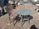 العتيقة الحديد الزهر الباحة مجموعة كراسي طاولة أثاث الحدائق مقاومة التآكل